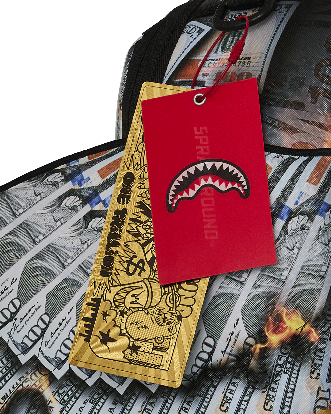 SPRAYGROUND® BACKPACK SCORCHING MONEY FEATHERS BACKPACK