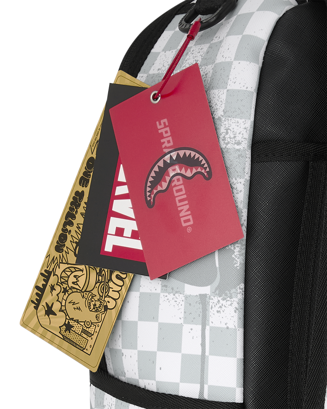 SPRAYGROUND® BACKPACK MARVEL BLACK PANTHER WAKANDA FOREVER ON WHITE CHECK BACKPACK
