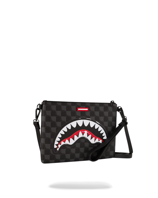 SPRAYGROUND® POUCHETTE SHARKS IN PARIS BALLOON BLACK CROSSOVER CLUTCH