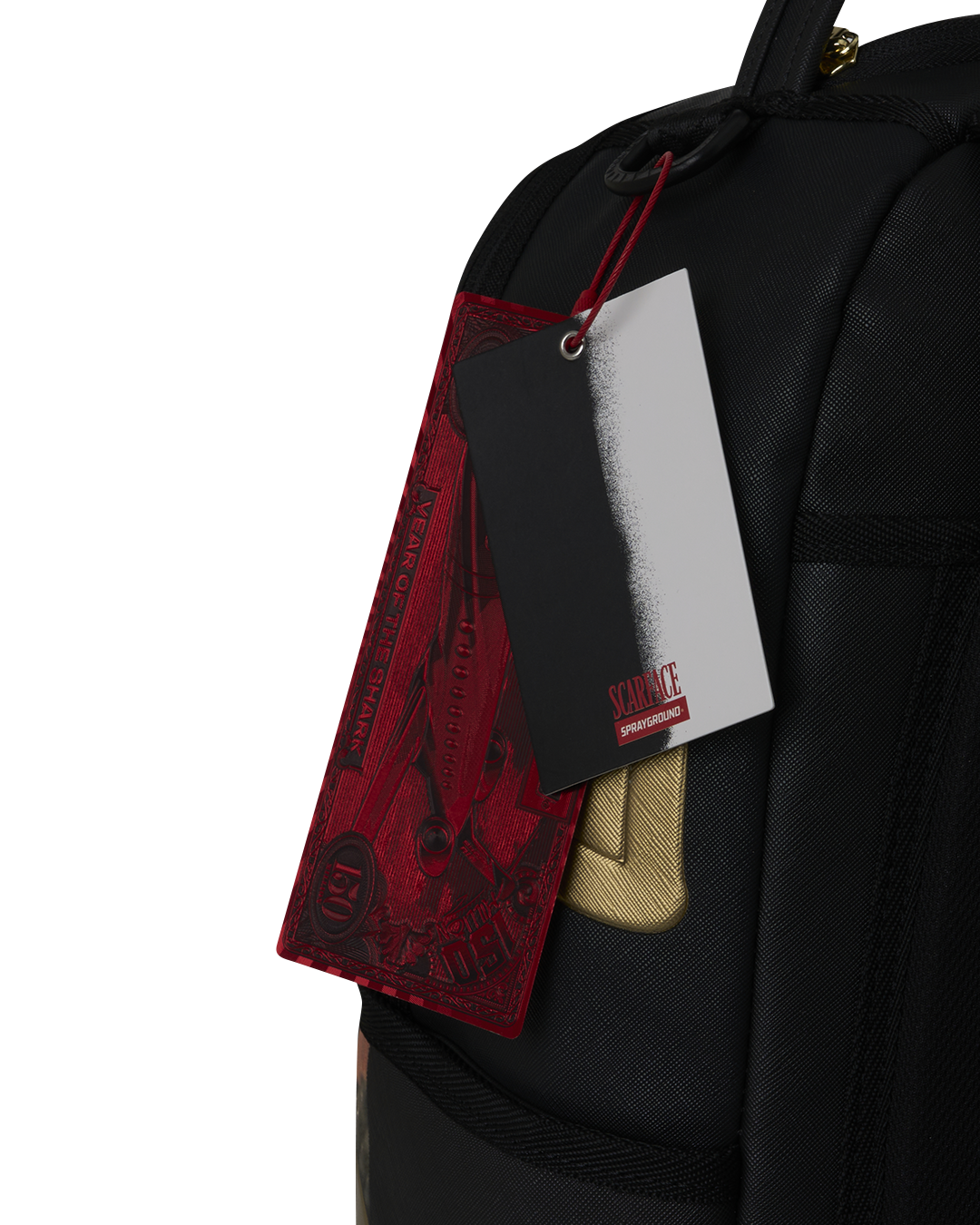 SPRAYGROUND® BACKPACK SCARFACE GOLD EMBOSSED BACKPACK