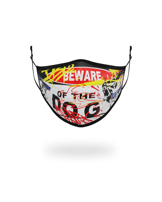 SPRAYGROUND® FASHION MASK ADULT BEWARE OF THE DOG FORM-FITTING FACE MASK
