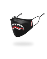 SPRAYGROUND® FASHION MASK ADULT SHARK LOGO (BLACK) FORM-FITTING FACE MASK