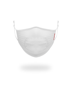 SPRAYGROUND® FASHION MASK ADULT WHITE ON WHITE SHARK FORM-FITTING FACE MASK