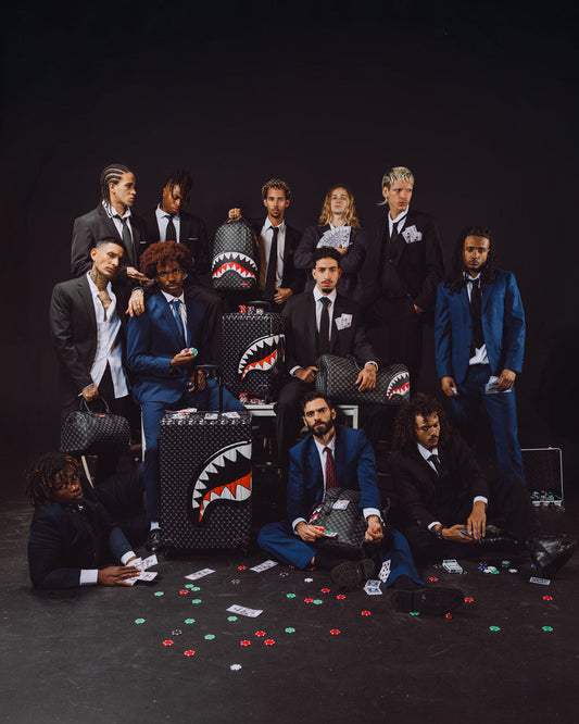 SPRAYGROUND® DUFFLE SHARKS IN PARIS WTF BUBBLY BLACK CHECK DUFFLE