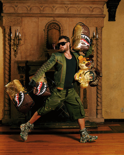 SPRAYGROUNDÂ® BACKPACK SHARKS IN PARIS GOLD DRIP BACKPACK