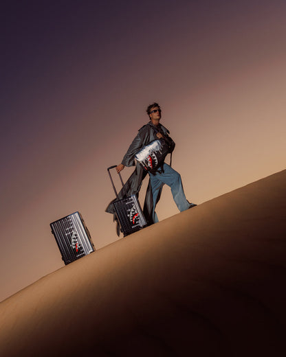 SPRAYGROUND® LUGGAGE SILVER SIDE DRIP CARRY-ON LUGGAGE