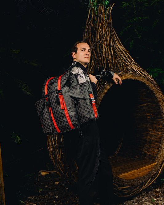 SPRAYGROUND® BACKPACK A.I. AFRICAN INTELLIGENCE MIDNIGHT MAGIC BACKPACK - SANDFLOWER COLLAB