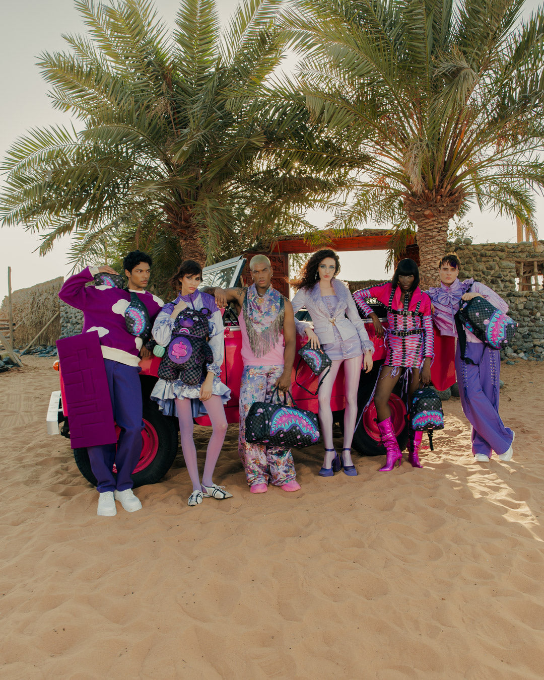 SPRAYGROUND® POUCH PURPLE SLIME TAKEOVER POUCH