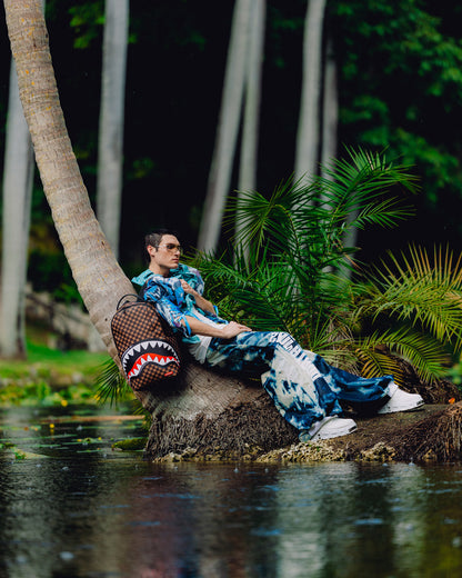 SPRAYGROUNDÂ® BACKPACK SHARKS IN PARIS WTF BUBBLE BROWN CHECK BACKPACK