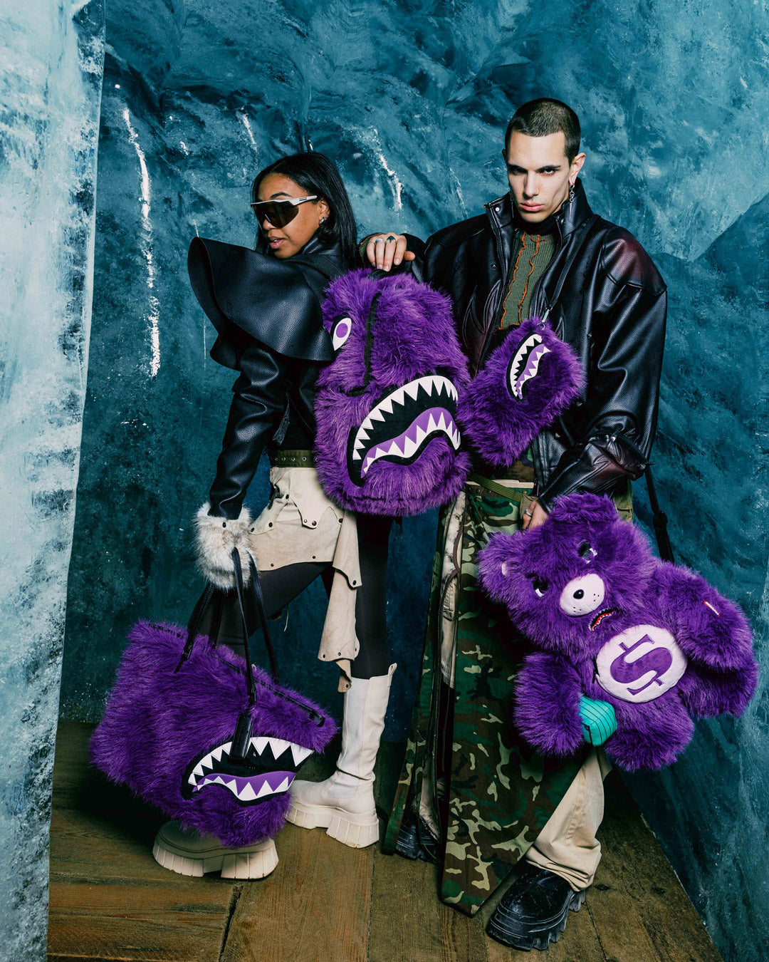 SPRAYGROUND® TOTE FUR CRAY PURP TOTE