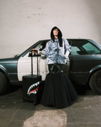 SPRAYGROUND® LUGGAGE SHARKS IN PARIS BALLOON BLACK CARRY-ON LUGGAGE