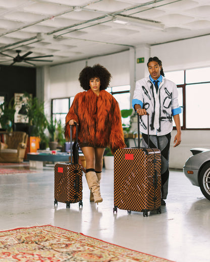 SPRAYGROUND® LUGGAGE RED REDEMPTION CARRY-ON LUGGAGE