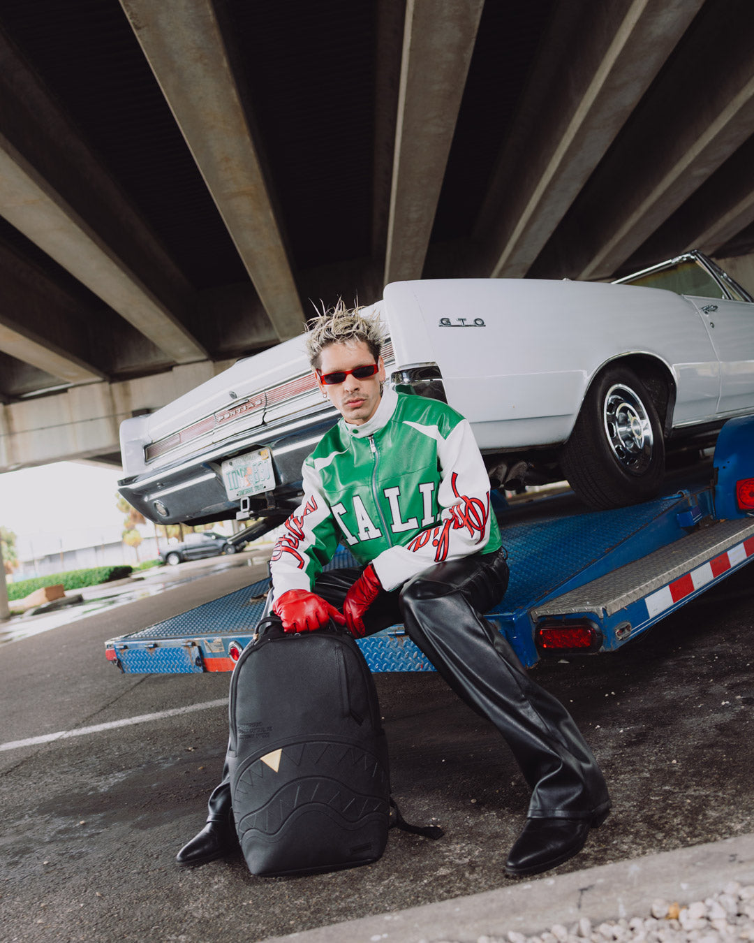 SPRAYGROUNDÂ® BACKPACK BLACKED OUT EMBOSSED GOLD TOOTH BACKPACK
