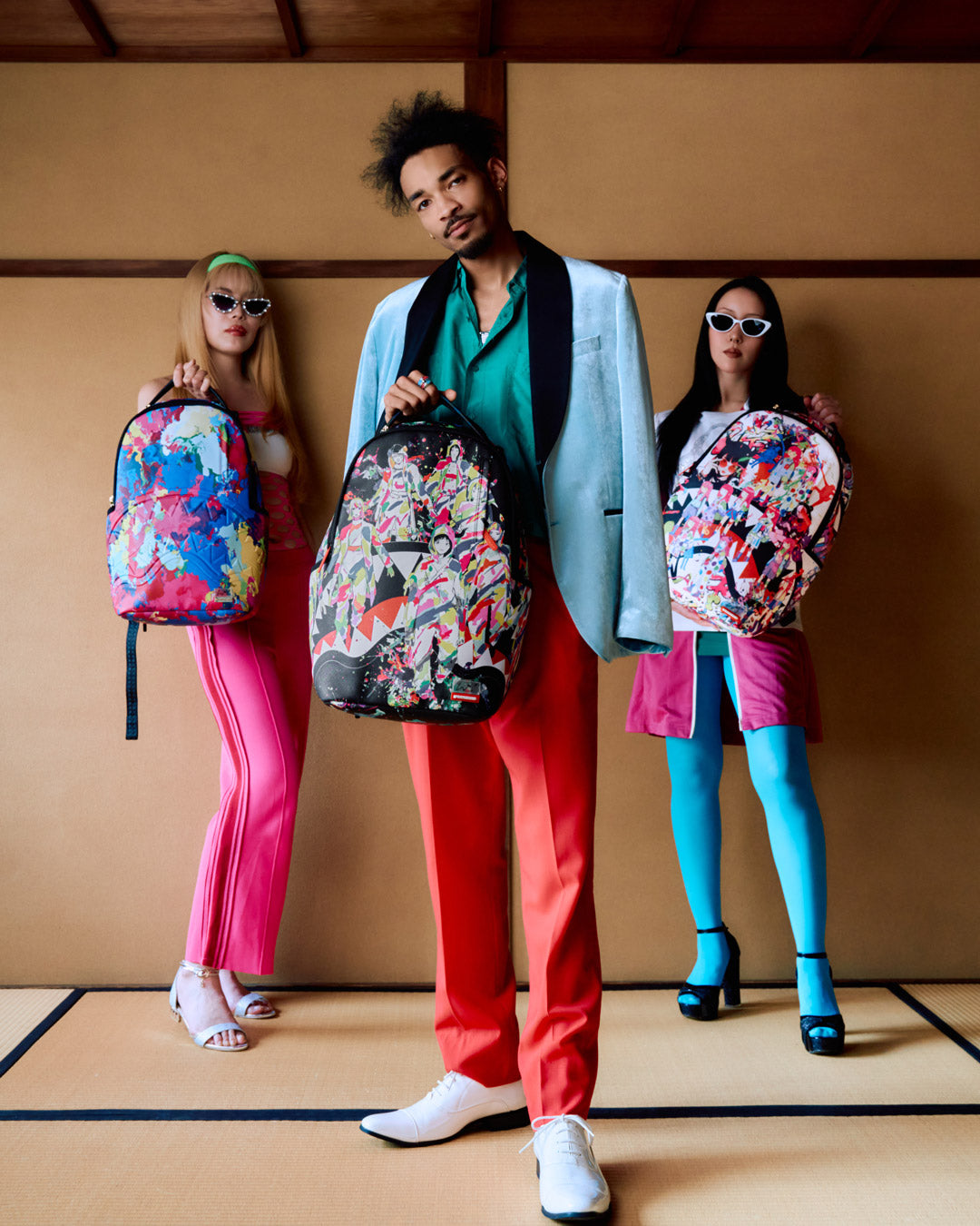 SPRAYGROUND® BACKPACK COLLABORATION HIDEKI SAIJO ABSTRACT FLOW BACKPACK