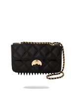 SPRAYGROUND® HANDBAG NOIR QUILT GOLD CHAIN SHARK HANDBAG