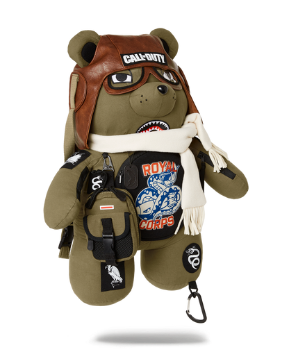 SPRAYGROUND® BACKPACK CALL OF DUTY AVIATOR FEARLESS MONEYBEAR TEDDYBEAR BACKPACK