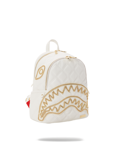 SPRAYGROUND® BACKPACK RIVIERA LE BLANC GOLD CHAIN SHARK SAVAGE BACKPACK