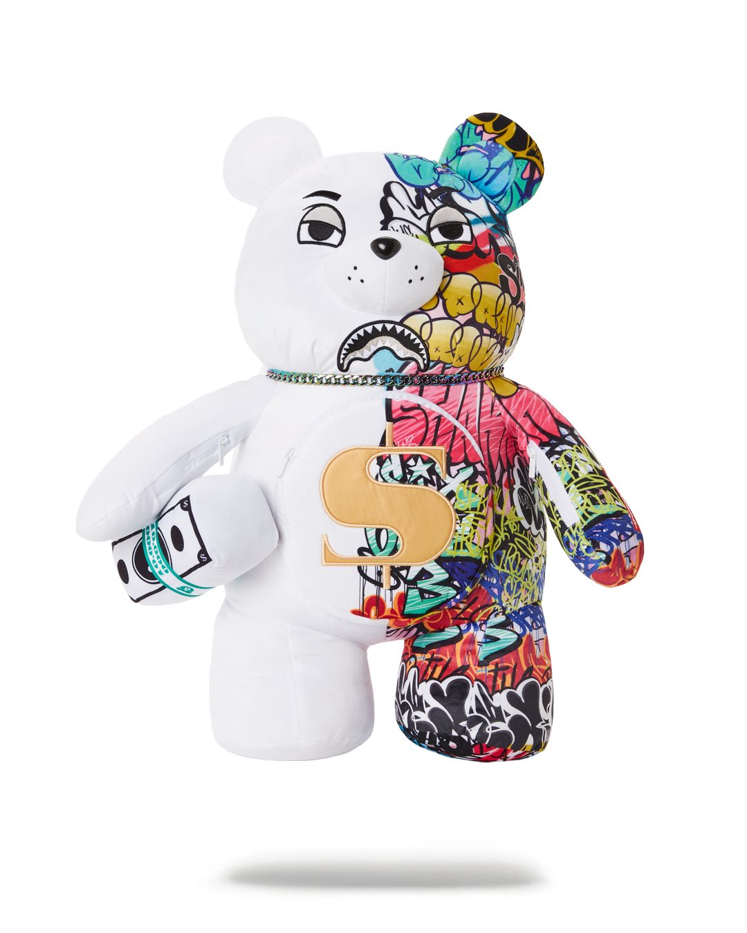 SPRAYGROUND® BACKPACK HALF GRAFF MONEYBEAR TEDDYBEAR BACKPACK