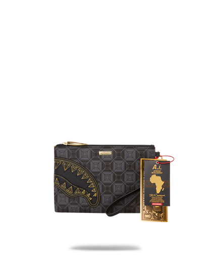 SPRAYGROUND® POUCHETTE OBSIDIAN STUNNER A.i.6 SANDFLOWER COLLAB CROSSOVER CLUTCH