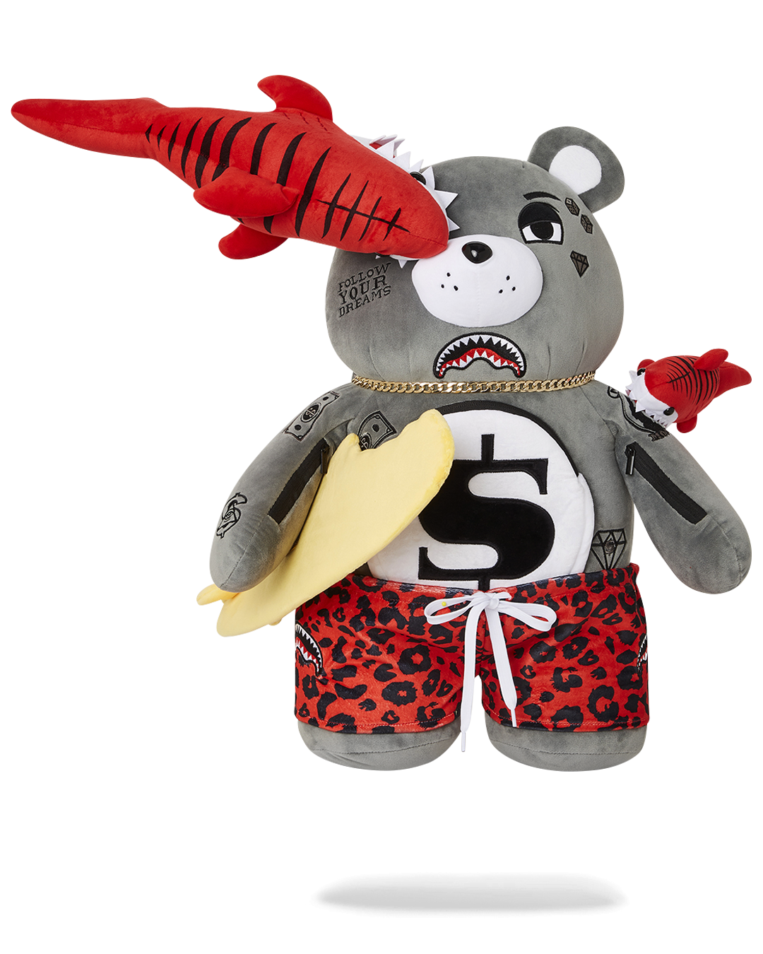 SPRAYGROUND® BACKPACK SHARK FRIENDS MONEYBEAR TEDDYBEAR BACKPACK