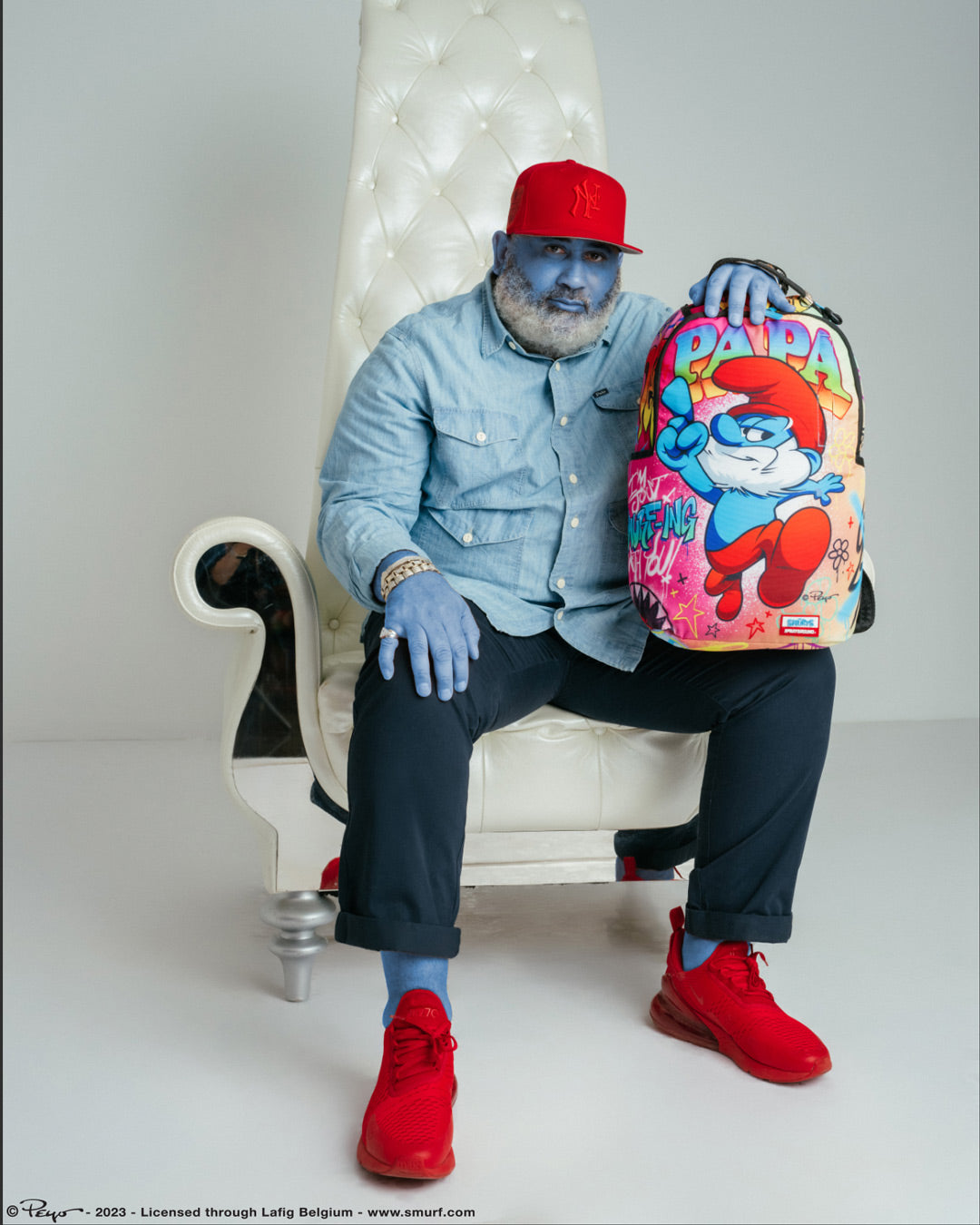 SPRAYGROUND® BACKPACK PAPA SMURF ON THE RUN BACKPACK