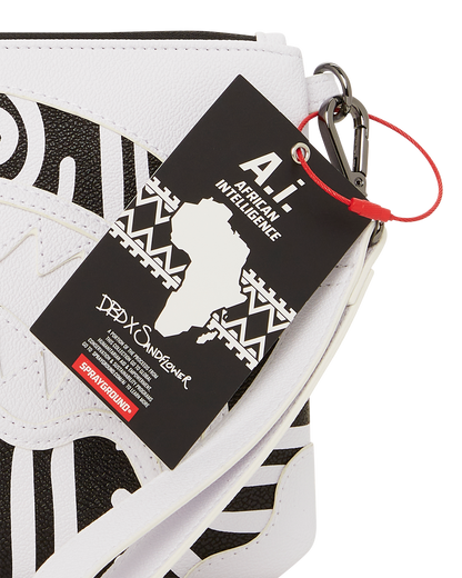 SPRAYGROUND® POUCHETTE A.I.8 AFRICAN INTELLIGENCE - ORIGIN STORY CROSSOVER CLUTCH