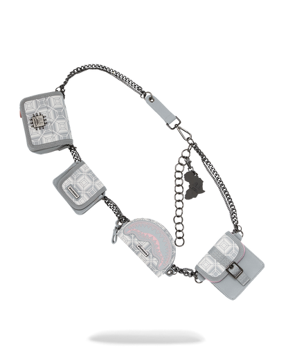 SPRAYGROUND® CROSSBODY A.I.8 AFRICAN INTELLIGENCE BOOKED & BUSY CHARM WAISTBELT