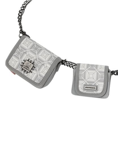 SPRAYGROUND® CROSSBODY A.I.8 AFRICAN INTELLIGENCE BOOKED & BUSY CHARM WAISTBELT