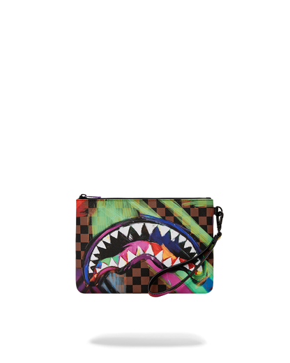 SPRAYGROUND® POUCHETTE SHARKS IN PARIS CITY STREAKS CROSSOVER CLUTCH