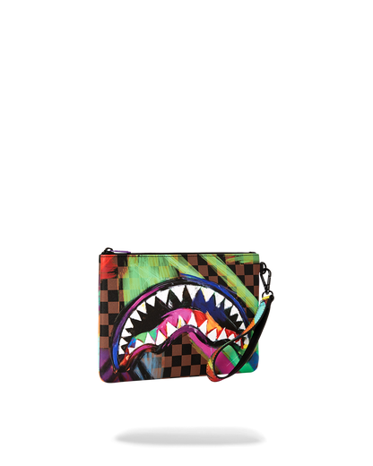 SPRAYGROUND® POUCHETTE SHARKS IN PARIS CITY STREAKS CROSSOVER CLUTCH