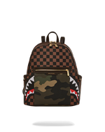 SPRAYGROUND® BACKPACK EXTERIOR GOLD ZIP POCKET SHARKS IN PARIS SAVAGE BACKPACK