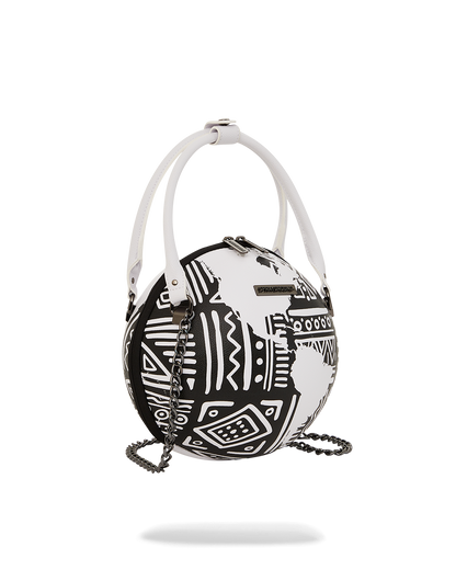 SPRAYGROUND® HANDBAG A.I.8 AFRICAN INTELLIGENCE - ORIGIN STORY GLOBE BAG