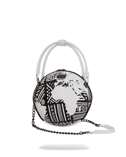 SPRAYGROUND® HANDBAG A.I.8 AFRICAN INTELLIGENCE - ORIGIN STORY GLOBE BAG