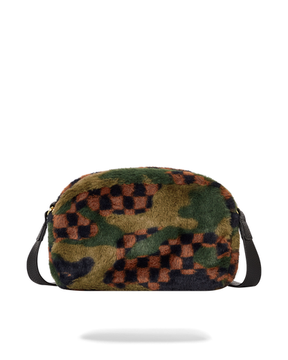 SPRAYGROUND® TOILETRY 3AM GREEN FURR MESSENGER BRICK BAG