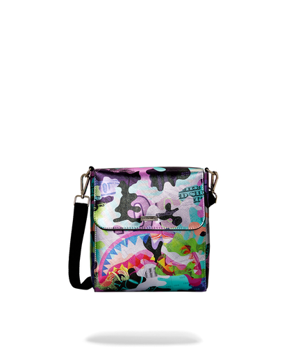 SPRAYGROUND® SLING NEON CAMO MONEY MESSENGER SLING BAG