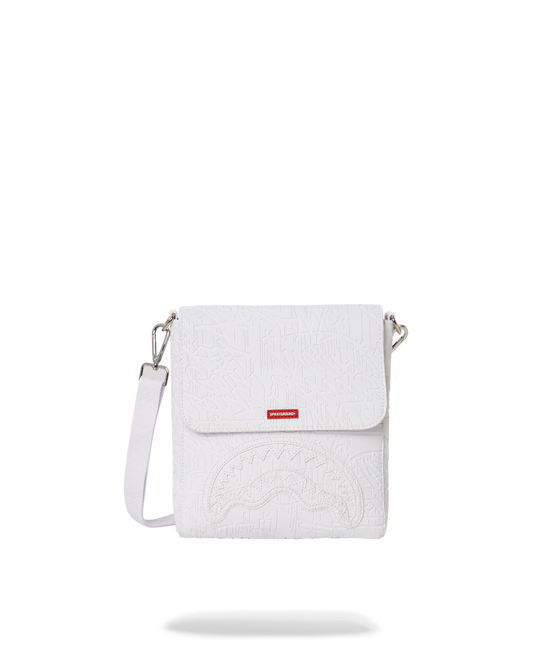 SPRAYGROUND® SLING WHITE SCRIBBLE MESSENGER SLING BAG
