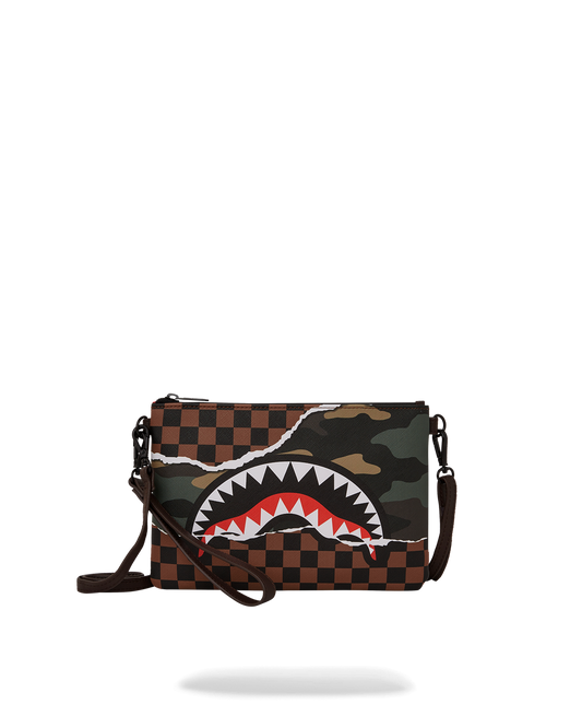 SPRAYGROUND® POUCHETTE TEAR IT UP CAMO CROSSOVER CLUTCH
