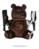 SPRAYGROUND® BACKPACK BEAR WEARING BACKPACK AS A BACKPACK