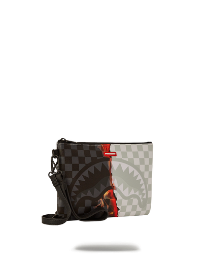 SPRAYGROUND® POUCHETTE RING OF FIRE CROSSOVER CLUTCH W/ SHOULDER STRAP