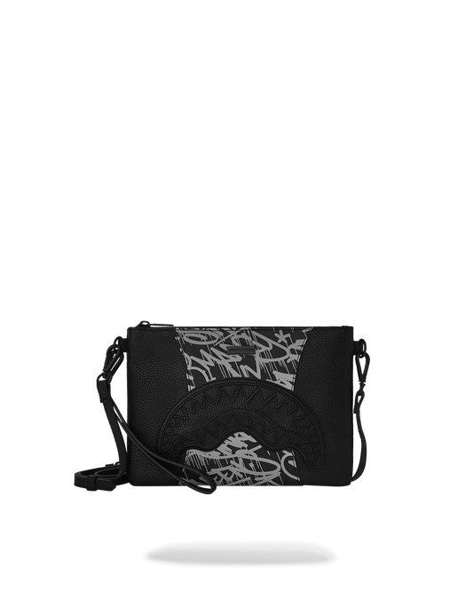 SPRAYGROUND® POUCHETTE A.M.P.M CROSSOVER CLUTCH W/ SHOULDER STRAP