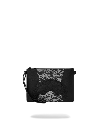 SPRAYGROUND® POUCHETTE A.M.P.M CROSSOVER CLUTCH W/ SHOULDER STRAP