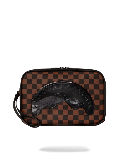 SPRAYGROUND® TOILETRY SHARKS IN PARIS CLEAR FOR TAKEOFF TOILETRY BAG