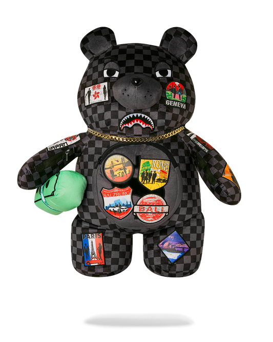 SPRAYGROUND® BACKPACK GLOBAL MOGUL UNLIMITED MILES MONEYBEAR TEDDYBEAR BACKPACK