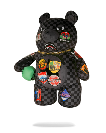 SPRAYGROUND® BACKPACK GLOBAL MOGUL UNLIMITED MILES MONEYBEAR TEDDYBEAR BACKPACK