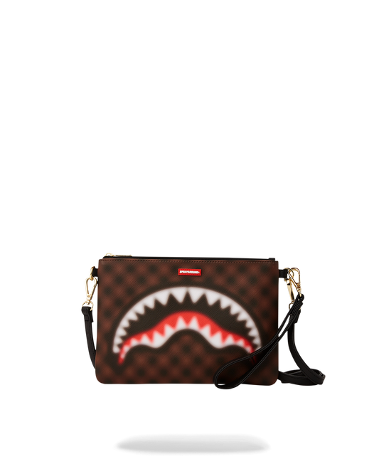 SPRAYGROUND® POUCHETTE SHARKS IN PARIS BLUR CROSSOVER CLUTCH