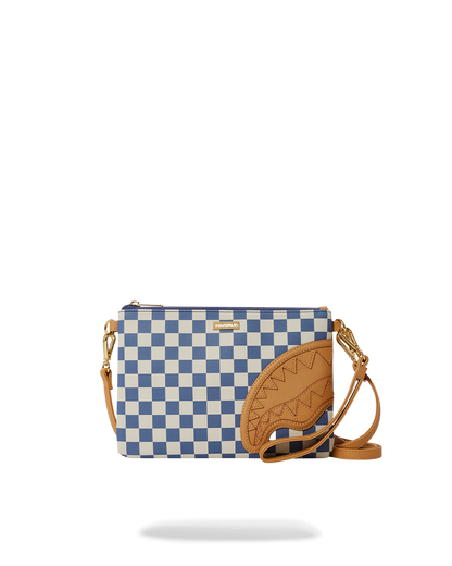 SPRAYGROUND® POUCHETTE LETTER CHECKERS CROSSOVER CLUTCH