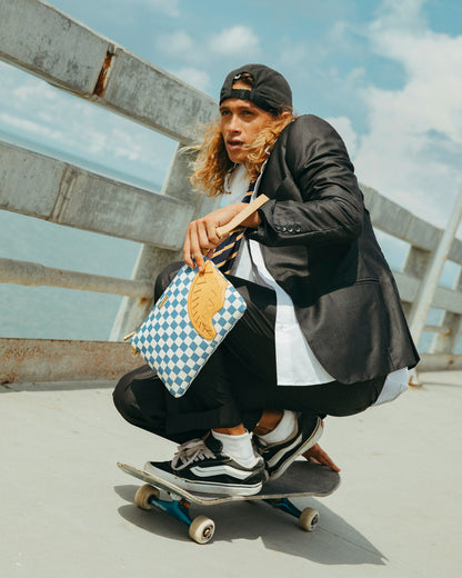 SPRAYGROUND® POUCHETTE LETTER CHECKERS CROSSOVER CLUTCH