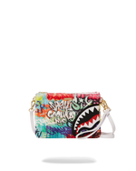 SPRAYGROUND® POUCHETTE GRAFFITI FAUX FUR CROSSOVER CLUTCH