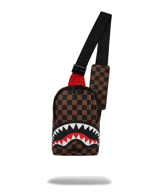SPRAYGROUND® SLING CHECK 2 EMBOSS BACKPACK SLING