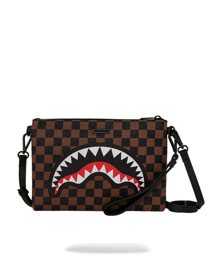 SPRAYGROUND® POUCHETTE CHECK 2 EMBOSS CROSSOVER CLUTCH